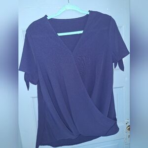 Elegant Navy Blue Women's Top